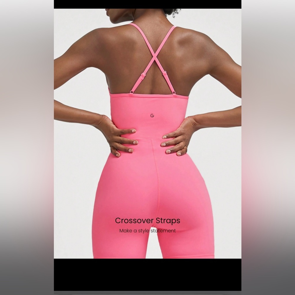 XXL GLOWMODE 6" FeatherFit™ like green neon Tummy Control Jumpsuit by Shein - Picture 12 of 16